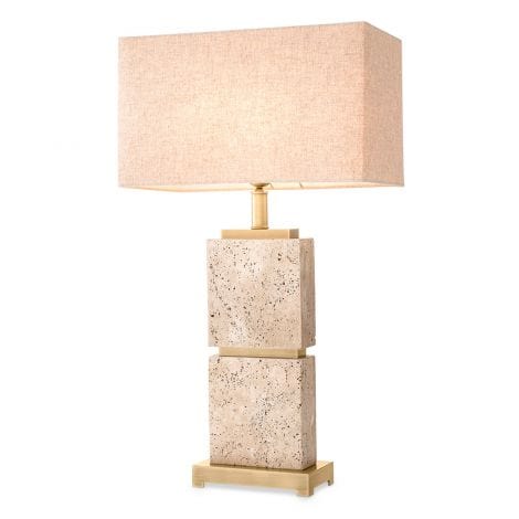 Eichholtz Lighting Table Lamp Newton L Travertine House of Isabella UK