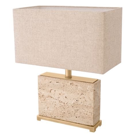 Eichholtz Lighting Table Lamp Newton S Travertine House of Isabella UK