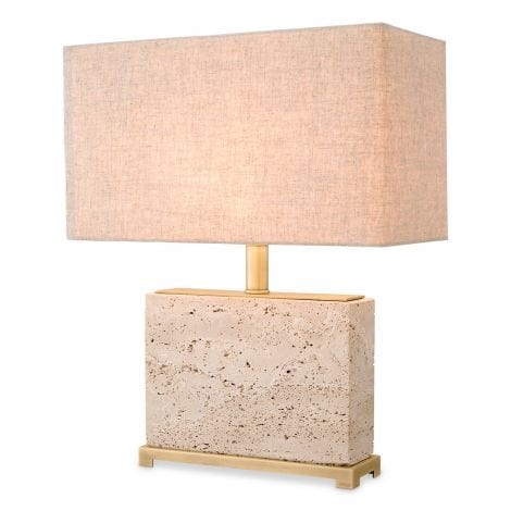 Eichholtz Lighting Table Lamp Newton S Travertine House of Isabella UK