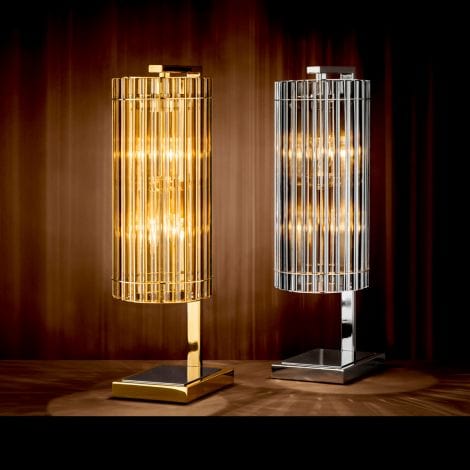 Eichholtz Lighting Table Lamp Pimlico - Gold & Nickel Finish with Champagne Glass House of Isabella UK