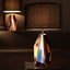 Eichholtz Lighting Table Lamp Setai - Amber Crystal Glass with Black Shade House of Isabella UK