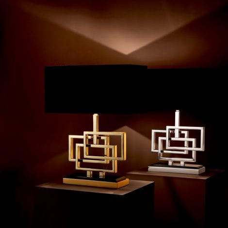 Eichholtz Lighting Table Lamp Windolf - Brass Black Shade House of Isabella UK