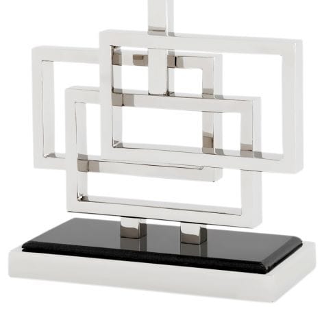 Eichholtz Lighting Table Lamp Windolf - Nickel Black Shade House of Isabella UK