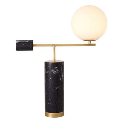 Eichholtz Lighting Table Lamp Xperience Antique brass finish | black marble | white glass House of Isabella UK