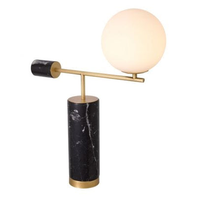 Eichholtz Lighting Table Lamp Xperience Antique brass finish | black marble | white glass House of Isabella UK