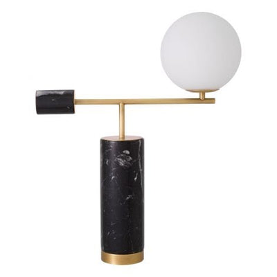 Eichholtz Lighting Table Lamp Xperience Antique brass finish | black marble | white glass House of Isabella UK