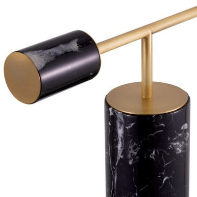 Eichholtz Lighting Table Lamp Xperience Antique brass finish | black marble | white glass House of Isabella UK