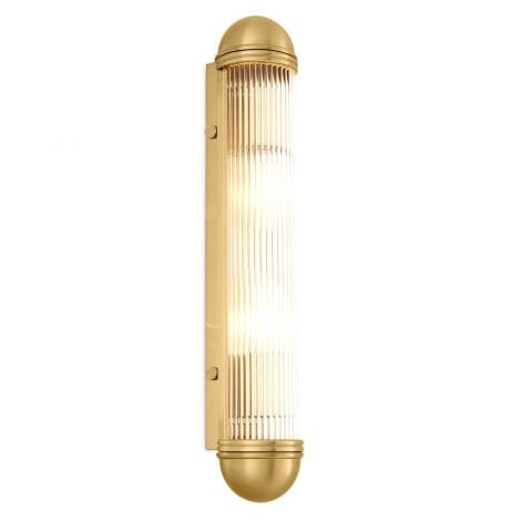 Eichholtz Lighting Wall Lamp Auburn Antique brass finish | clear glass House of Isabella UK