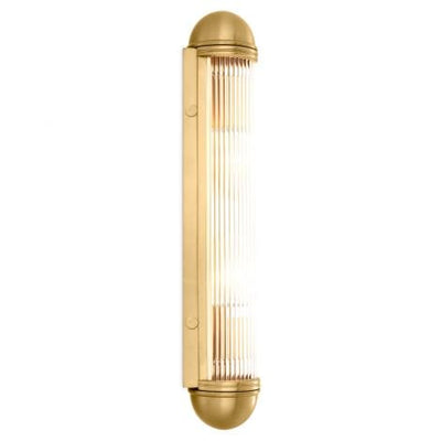 Eichholtz Lighting Wall Lamp Auburn Antique brass finish | clear glass House of Isabella UK