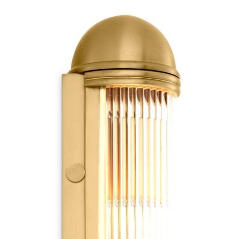 Eichholtz Lighting Wall Lamp Auburn Antique brass finish | clear glass House of Isabella UK