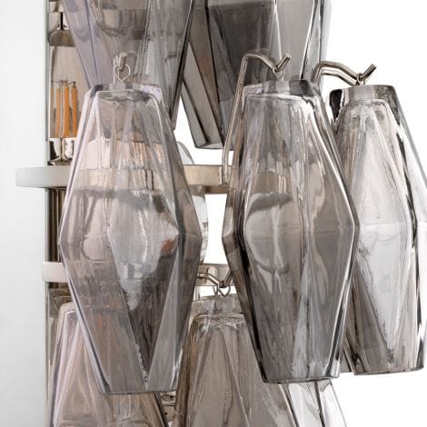 Eichholtz Lighting Wall Lamp Benini Smoke glass | nickel finish House of Isabella UK