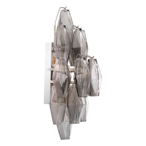 Eichholtz Lighting Wall Lamp Benini Smoke glass | nickel finish House of Isabella UK
