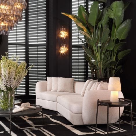 Eichholtz Lighting Wall Lamp Benini Smoke glass | nickel finish House of Isabella UK