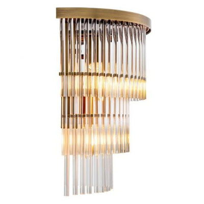 Eichholtz Lighting Wall Lamp East Antique brass finish | clear glass House of Isabella UK