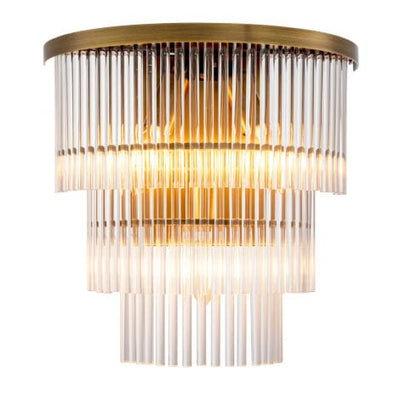 Eichholtz Lighting Wall Lamp East Antique brass finish | clear glass House of Isabella UK