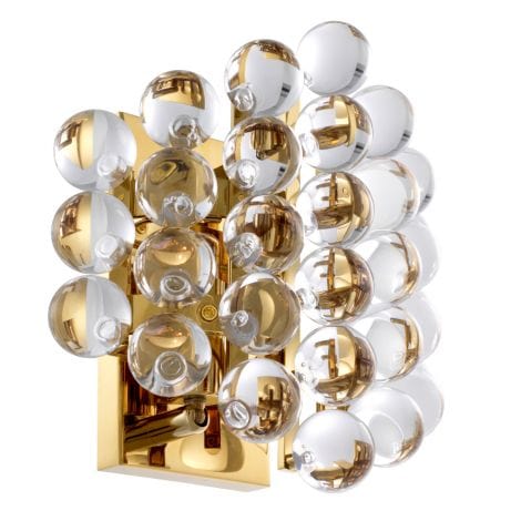 Eichholtz Lighting Wall Lamp Mylo Gold Finish House of Isabella UK