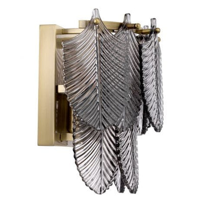 Eichholtz Lighting Wall Lamp Verbier Light brushed brass finish | smoke glass House of Isabella UK