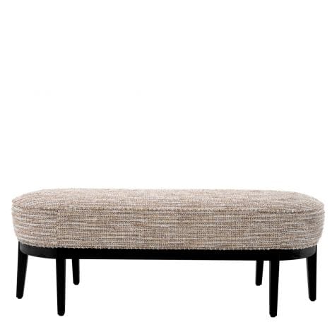 Eichholtz Living Bench Jarrett Mademoiselle beige | black finish House of Isabella UK