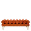 Eichholtz Living Bench Oxley Savona orange velvet | brushed brass finish legs House of Isabella UK
