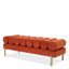 Eichholtz Living Bench Oxley Savona orange velvet | brushed brass finish legs House of Isabella UK