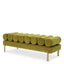 Eichholtz Living Bench Oxley Savona vintage green velvet | brushed brass finish legs House of Isabella UK