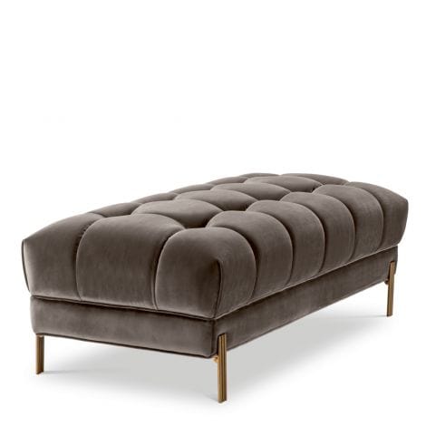 Eichholtz Living Bench Sienna Savona - Grey Velvet House of Isabella UK