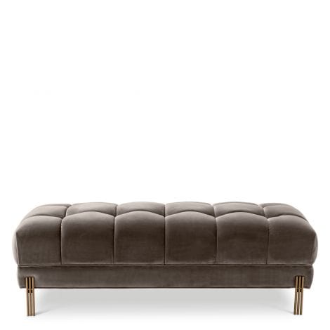Eichholtz Living Bench Sienna Savona - Grey Velvet House of Isabella UK