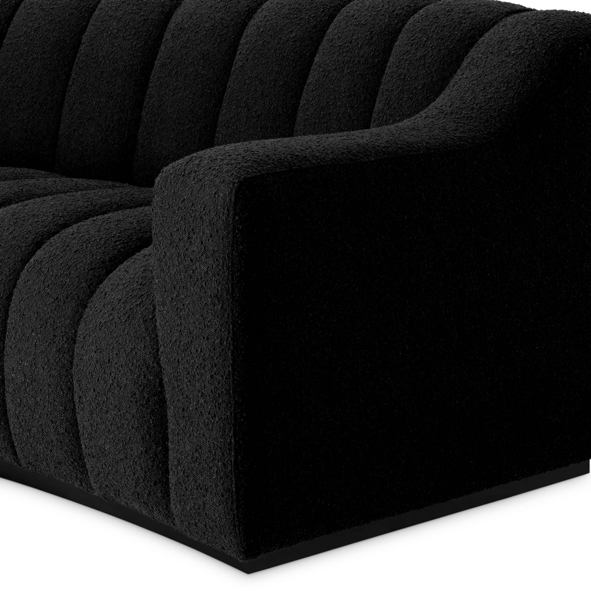 Eichholtz Living Boucle Black Sofa Kelly House of Isabella UK