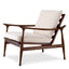Eichholtz Living Brown Finish Boucl Cream Chair Manzo Classic House of Isabella UK