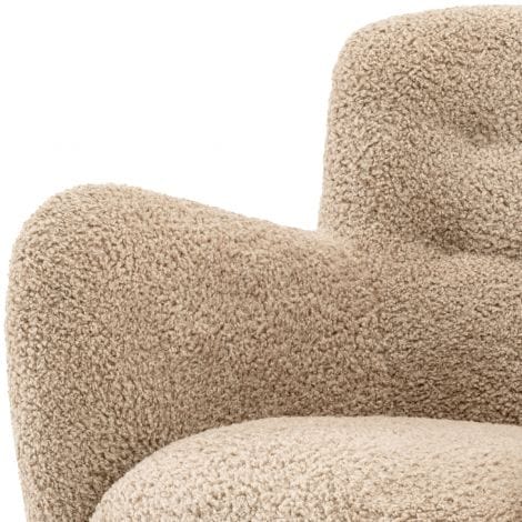 Eichholtz Living Chair Bixby Canberra sand | black feet House of Isabella UK