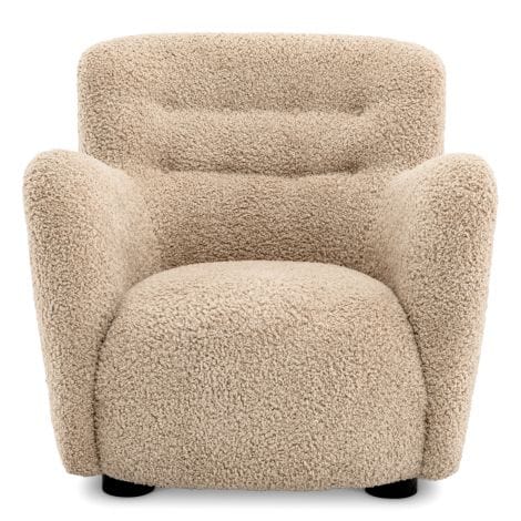 Eichholtz Living Chair Bixby Canberra sand | black feet House of Isabella UK