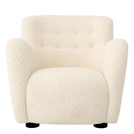 Eichholtz Living Chair Bixby Faux shearling | black feet House of Isabella UK