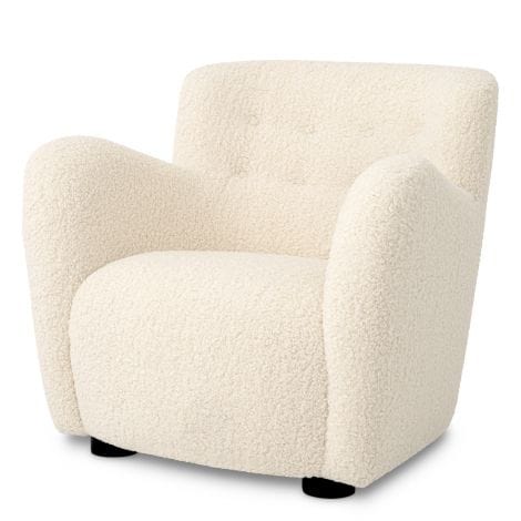 Eichholtz Living Chair Bixby Faux shearling | black feet House of Isabella UK