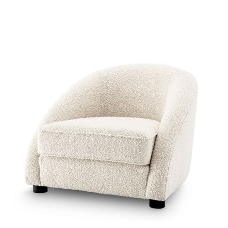 Eichholtz Living Chair Cruz Bouclé Cream House of Isabella UK