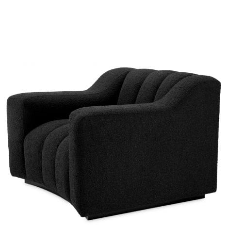 Eichholtz Living Chair Kelly Bouclé black House of Isabella UK