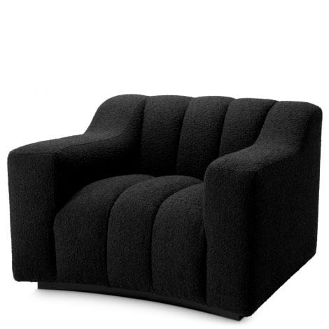 Eichholtz Living Chair Kelly Bouclé black House of Isabella UK