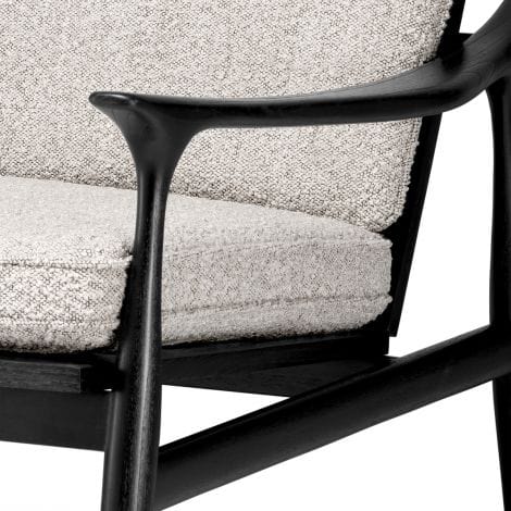 Eichholtz Living Chair Manzo Classic black finish | bouclé grey House of Isabella UK