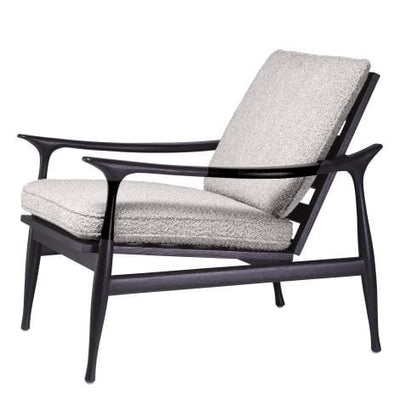 Eichholtz Living Chair Manzo Classic black finish | bouclé grey House of Isabella UK