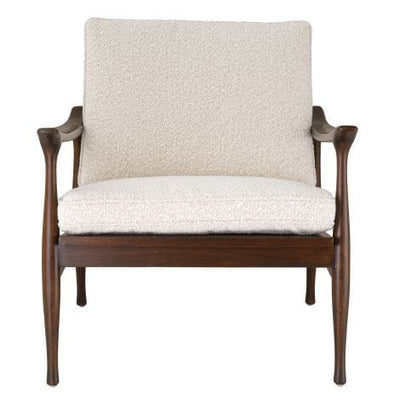 Eichholtz Living Chair Manzo Classic brown finish | bouclé cream House of Isabella UK