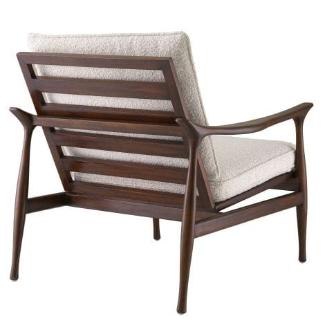 Eichholtz Living Chair Manzo Classic brown finish | bouclé cream House of Isabella UK