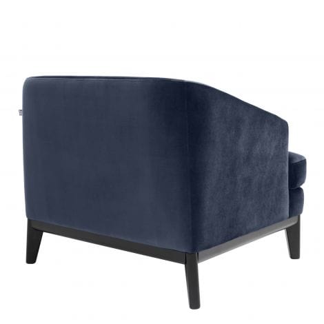 Eichholtz Living Chair Monterey - Savona Midnight Blue Velvet House of Isabella UK