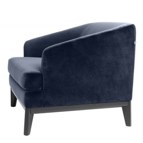 Eichholtz Living Chair Monterey - Savona Midnight Blue Velvet House of Isabella UK