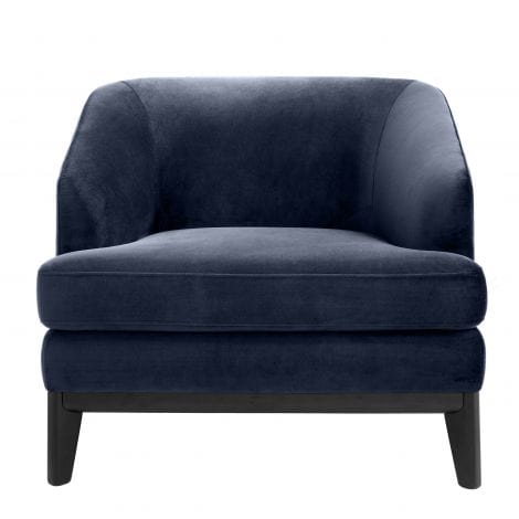 Eichholtz Living Chair Monterey - Savona Midnight Blue Velvet House of Isabella UK