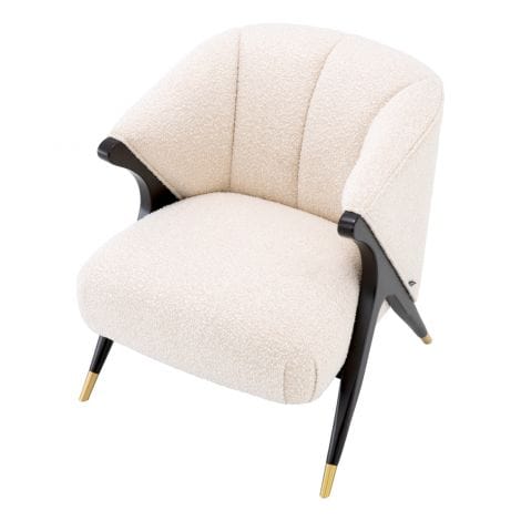 Eichholtz Living Chair Pavone - Boucle Cream House of Isabella UK