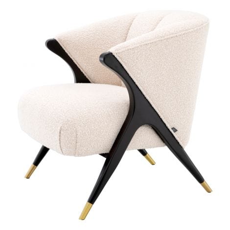 Eichholtz Living Chair Pavone - Boucle Cream House of Isabella UK