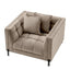 Eichholtz Living Chair Sienna - Saova Greige Velvet with Black Legs House of Isabella UK