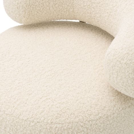 Eichholtz Living Chair Thompson Faux shearling | brushed brass finish legs House of Isabella UK