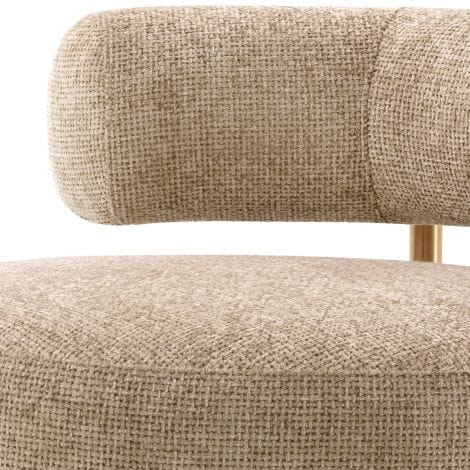 Eichholtz Living Chair Thompson Lyssa sand | brushed brass finish legs House of Isabella UK