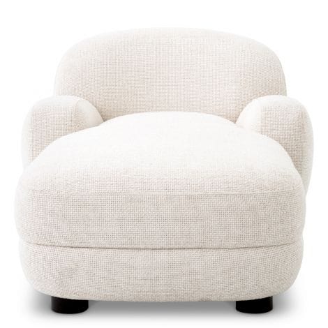 Eichholtz Living Chaise Longue Udine Lyssa off-white | black feet House of Isabella UK