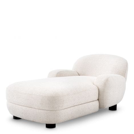 Eichholtz Living Chaise Longue Udine Lyssa off-white | black feet House of Isabella UK